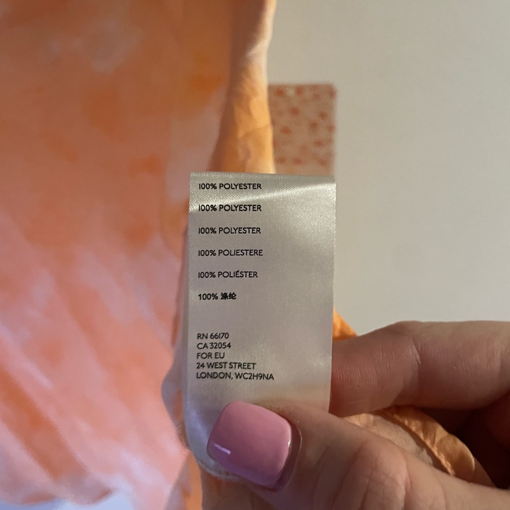 Free People NWT Womens Skirt Martine Flirt Orange Tie Dye Mini Size 0 Summer - Picture 8 of 8